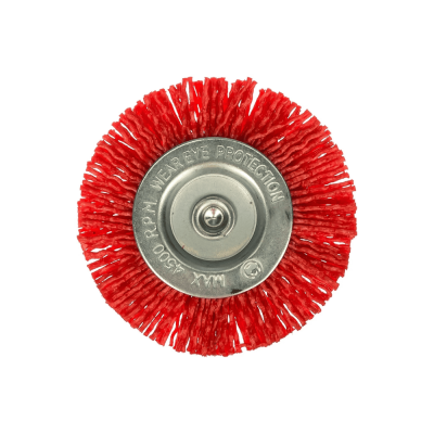 Корщетка-колесо нейлоновая со штифтом 75мм 38607 